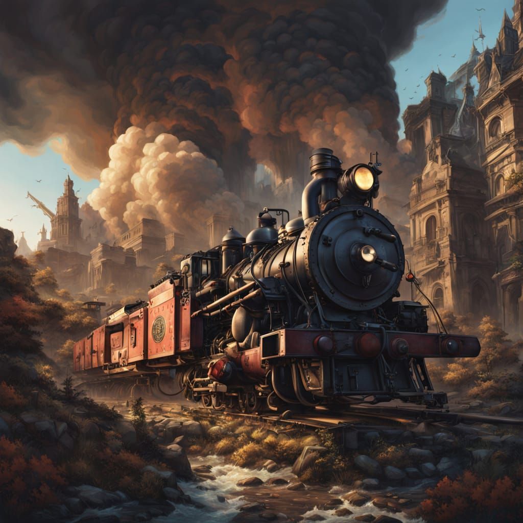 Fantastical Matte Painting in Deep Color, 8K