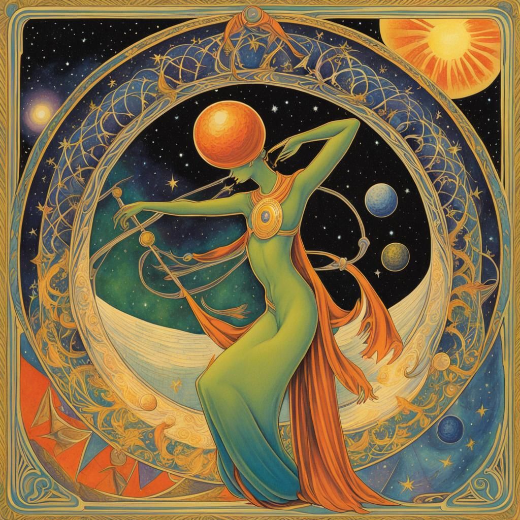 The Universe Tarot Card in Thoth Style