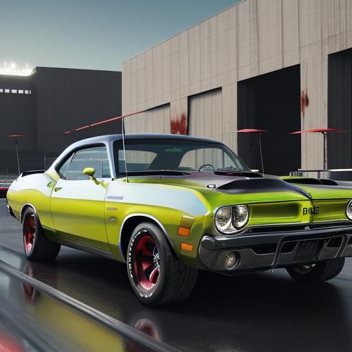 Chrome 1972 Dodge Demon at Texas Motor Speedway