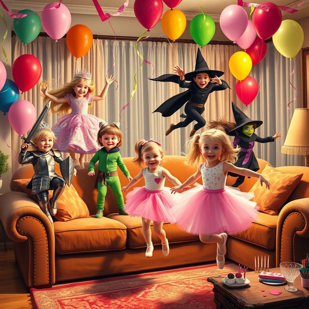 Lively Sleepover Party in Vibrant Colors