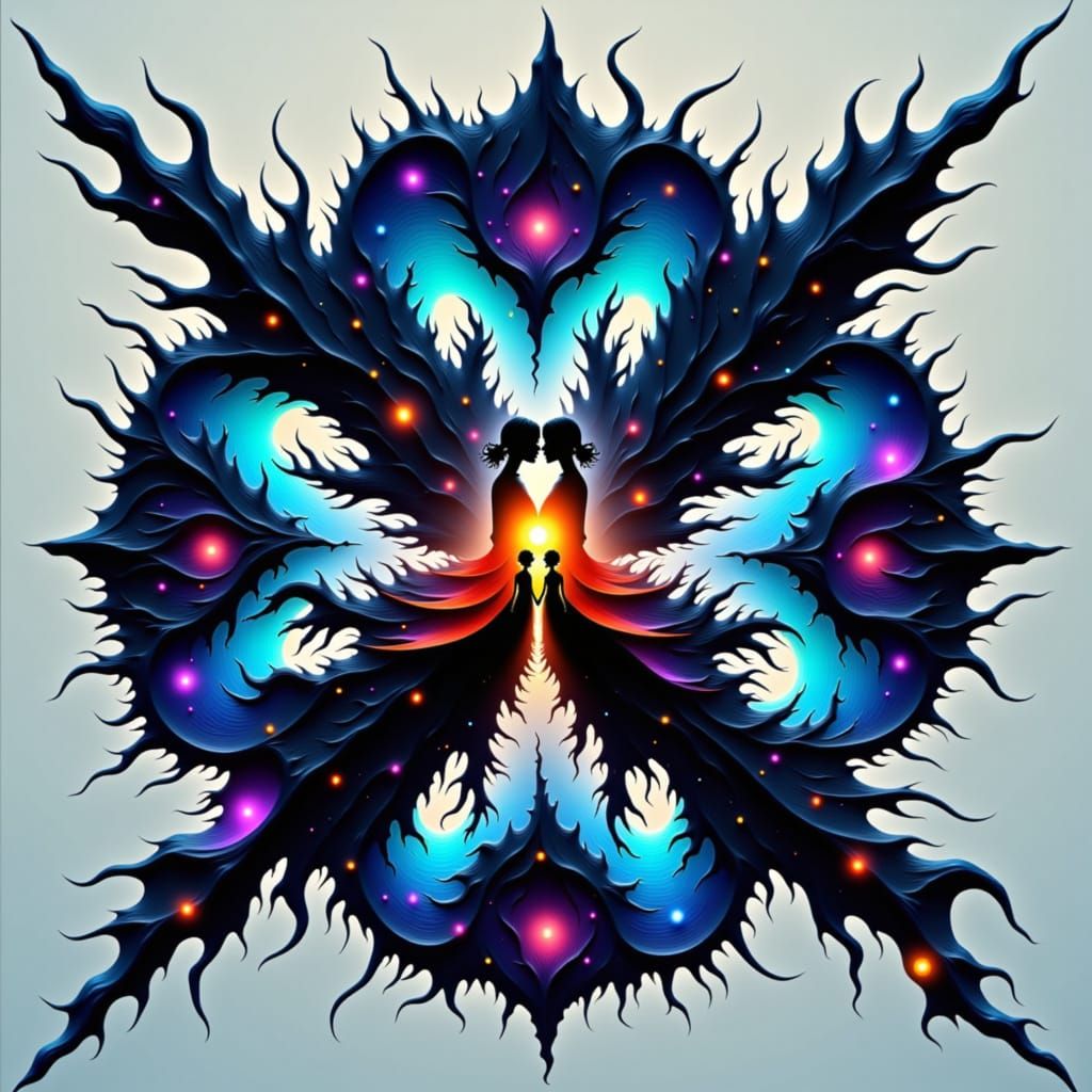 Couple Commanding Nature's Elements in Epic Style