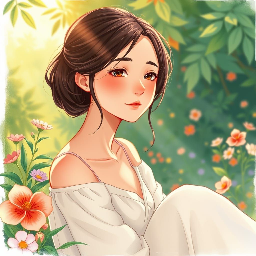 Serene Woman in Nature