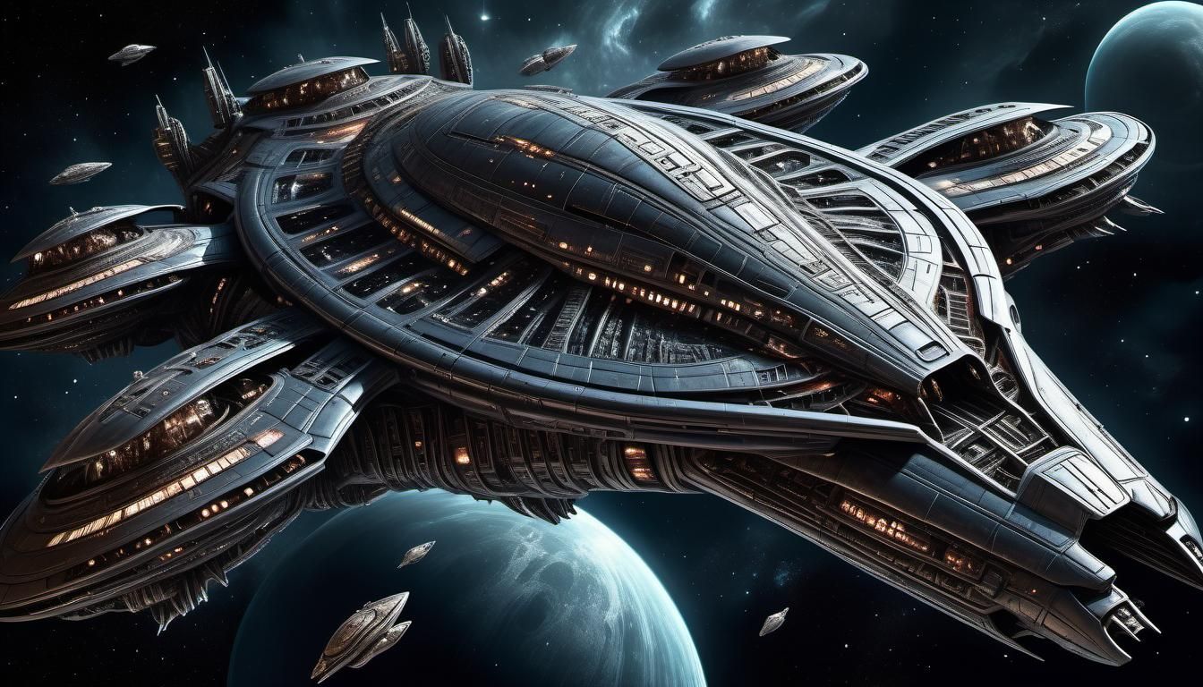 Epic Sci-Fi Fleet in Dark Space