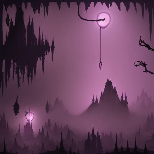 Hyperdetailed Dark Elf City in Underground Cavern