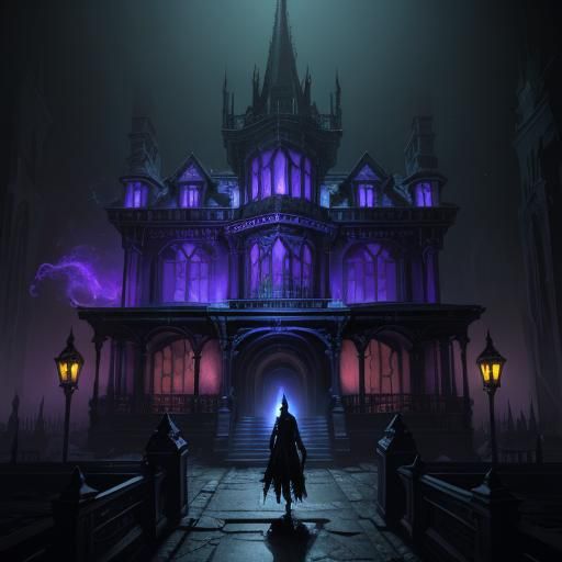 Haunted House Spectral Anomaly: Dark Fantasy Art