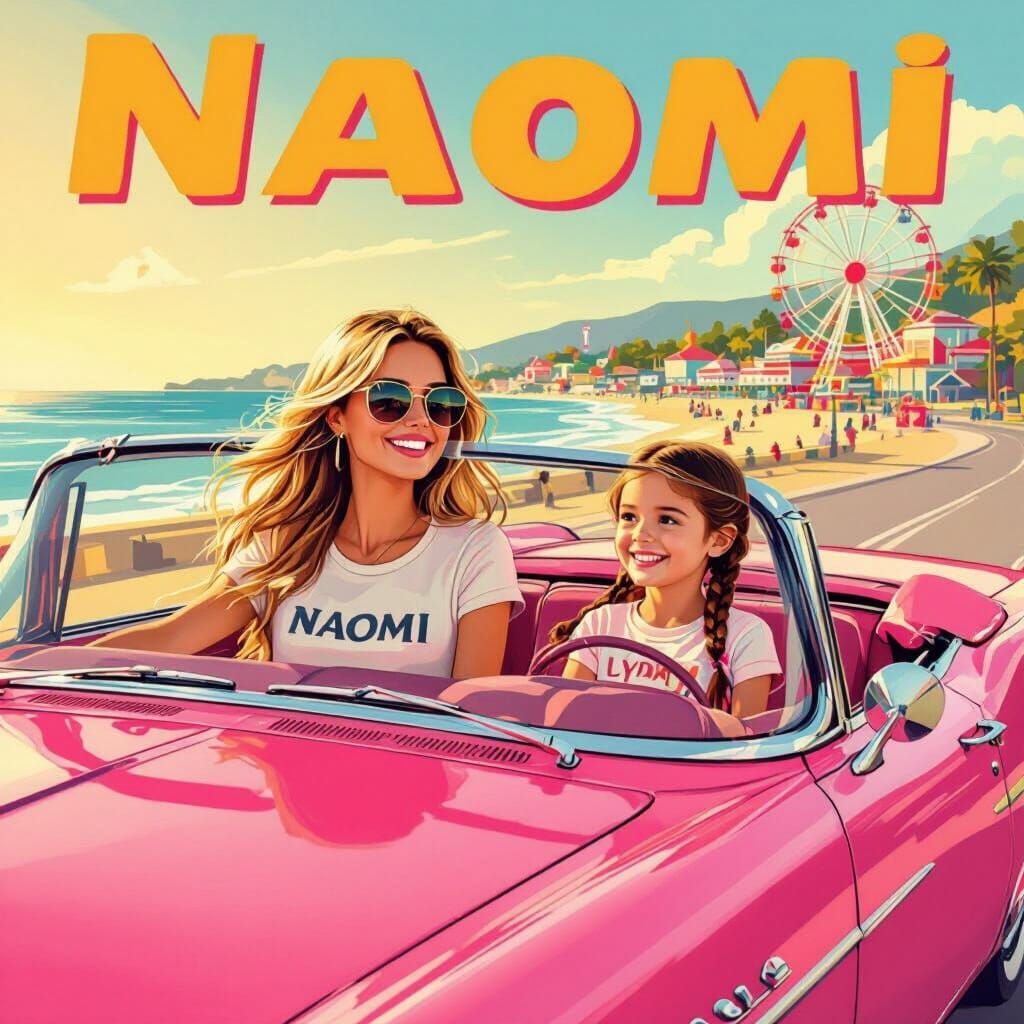 Pink Convertible Road Trip with Naomi and Lydia