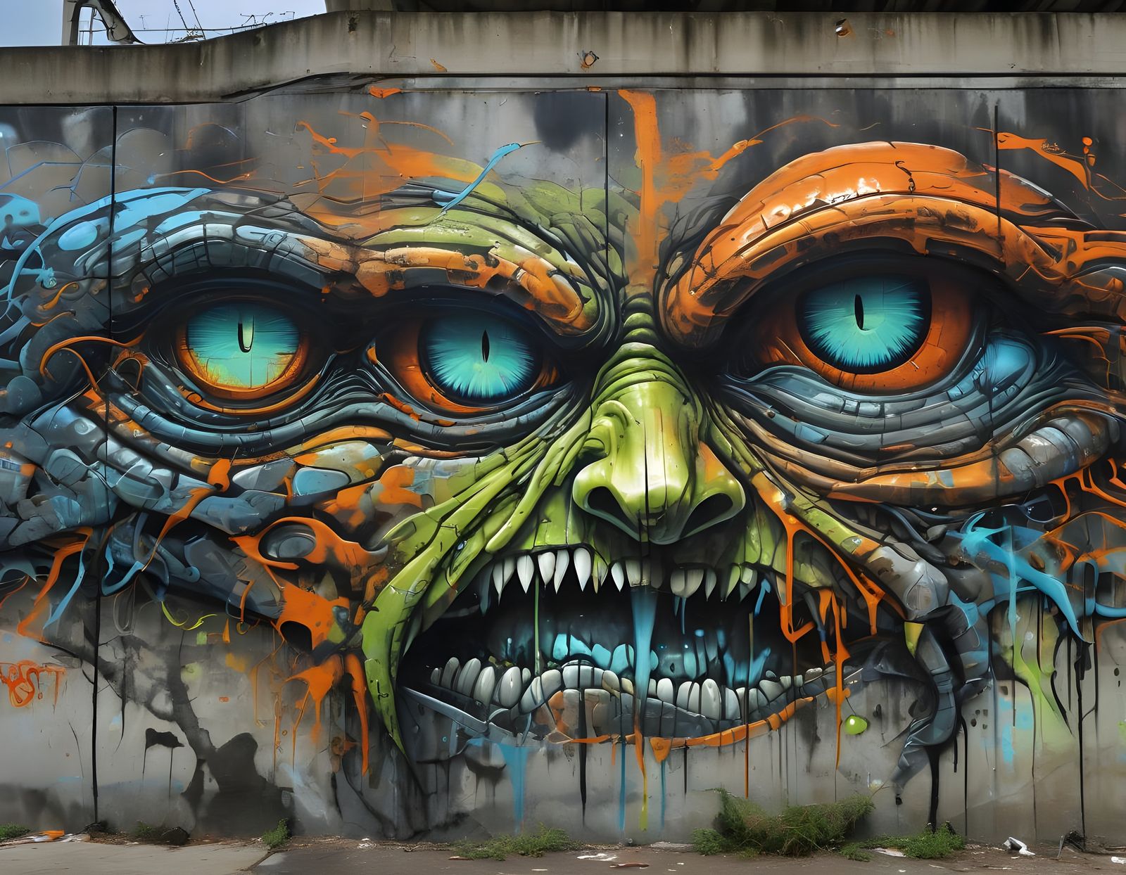 Graffiti Mural: Freedom Under Shadowed Arches