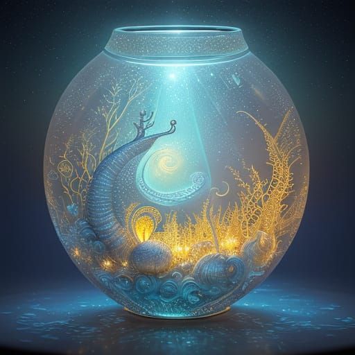 **Magische Unterwasserwelt in einem Glas**