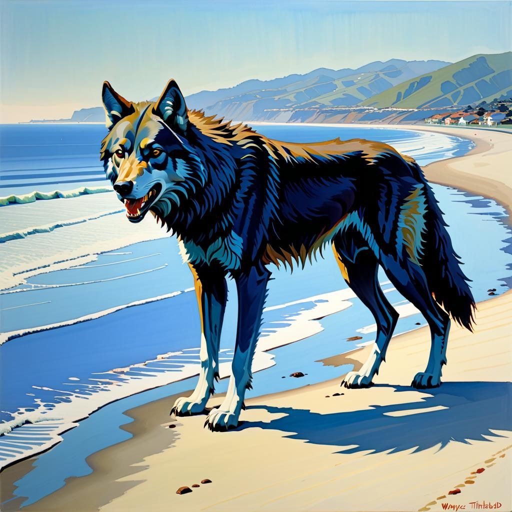 Coastal Lycanthrope in New Realism Style