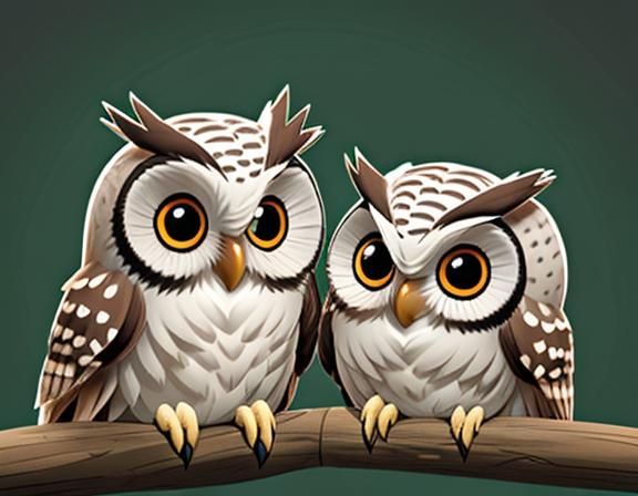 Charming Owls Generated by AI