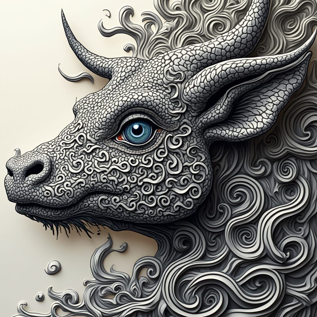 Abstract Vector Fractal of a Mad Butcher