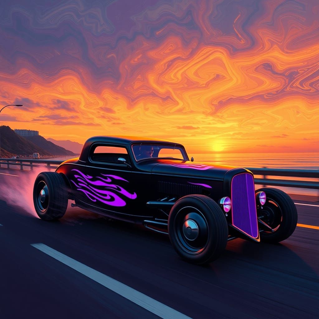 Haunted Hot Rod Along the PCH