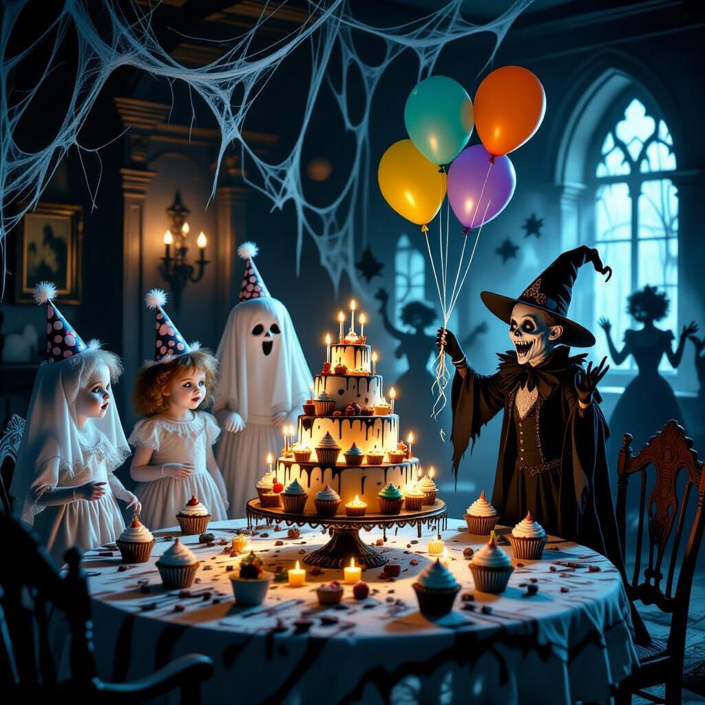 Spooky Birthday Party in Haunted Mansion