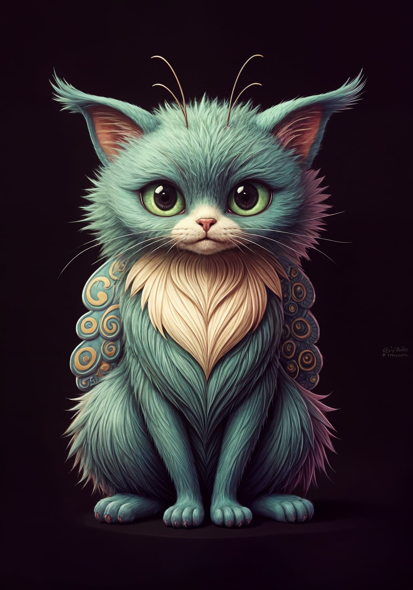 Fantasy butterfly cat