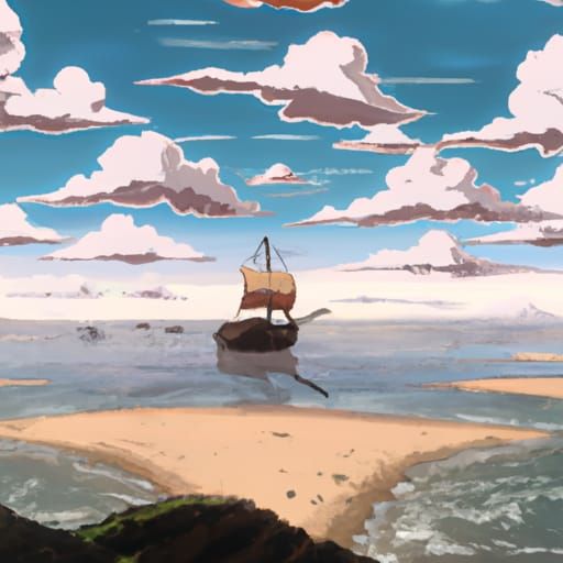 One Piece in Studio Ghibli Anime Style