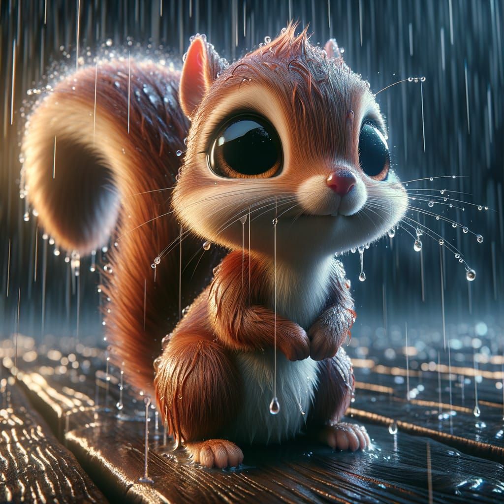 Rainy Squirrel