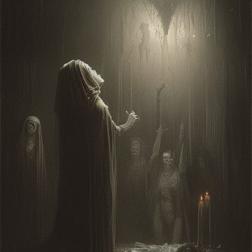 Horrific Vision in Dark Fantasy Style