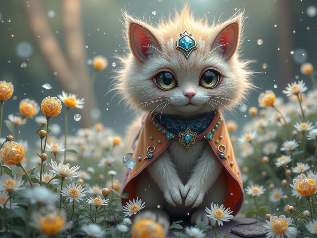 Whimsical Fae-Inspired Creature in Dreamscape