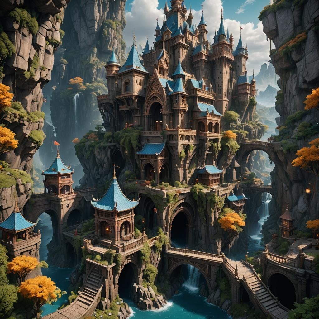 Fantastical Matte Painting in Deep Color