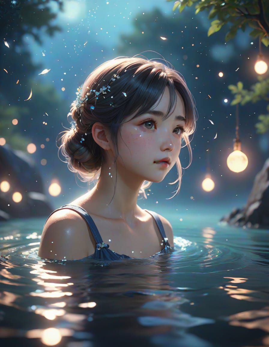 Celestial Wonders: Dreamy Pisces Constellation in 3D Anime A...