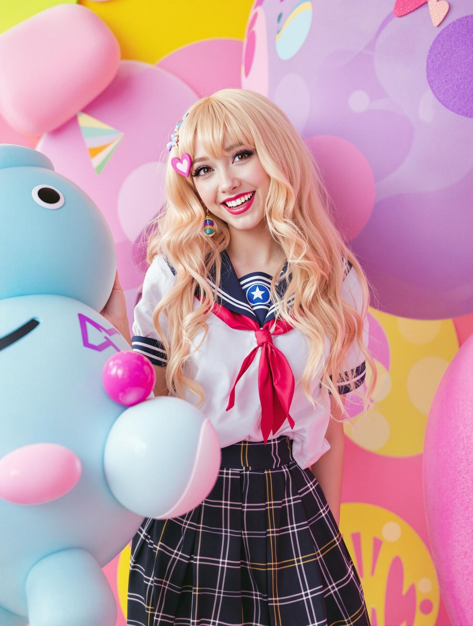 Playful Schoolgirl Embarks on Whimsical Adventure