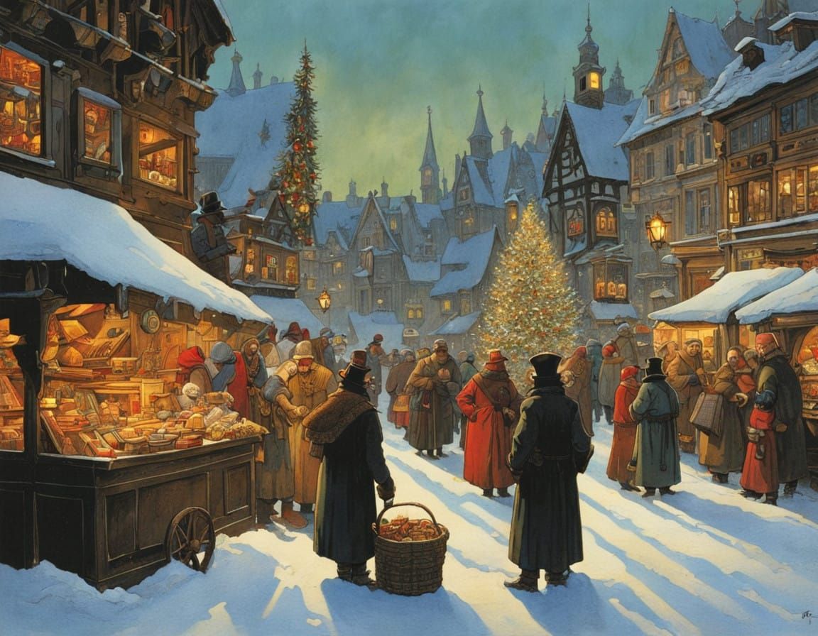 Winter Wonderland in a Quaint Village