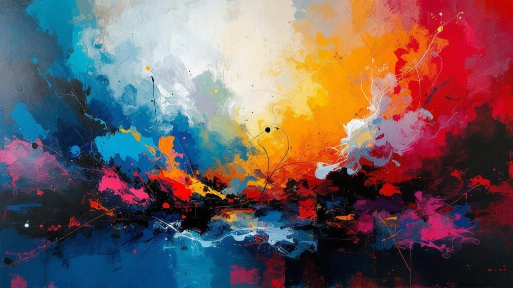 Vibrant Chaos: Abstract Rebellion Art