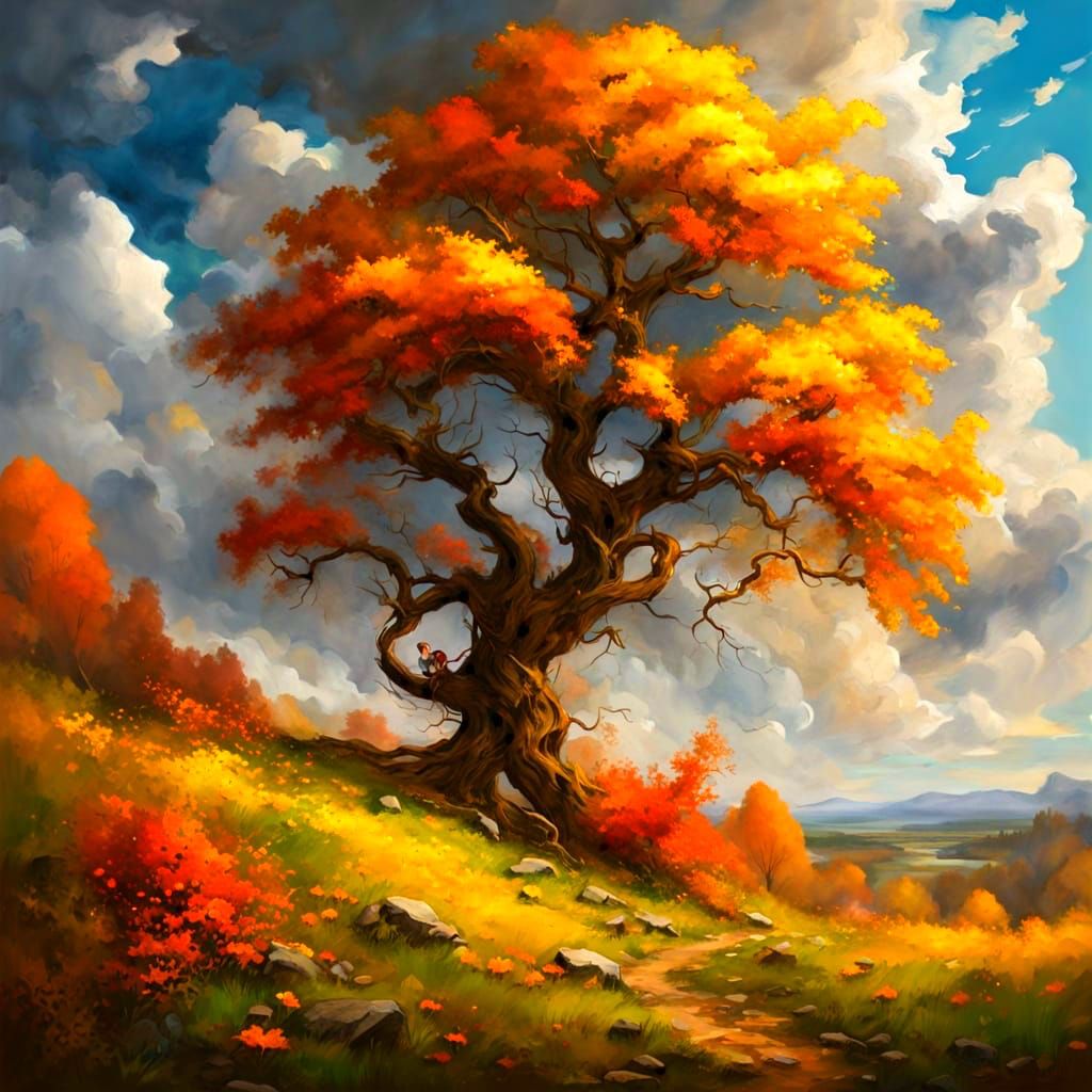 Ethereal Seasons Collide in a Vibrant Landscape