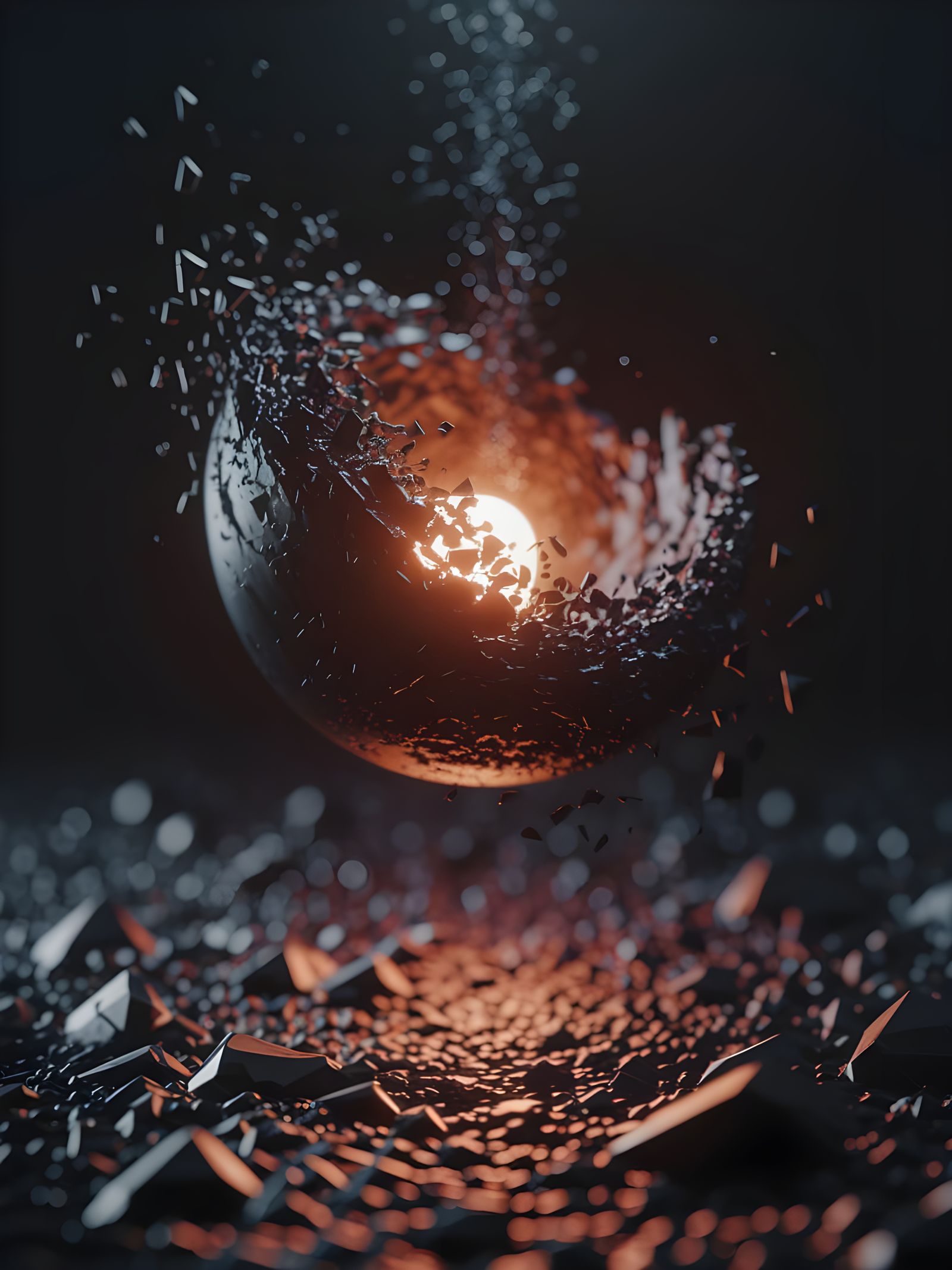 Ethereal Soul in Darkness with Flicker of Hope