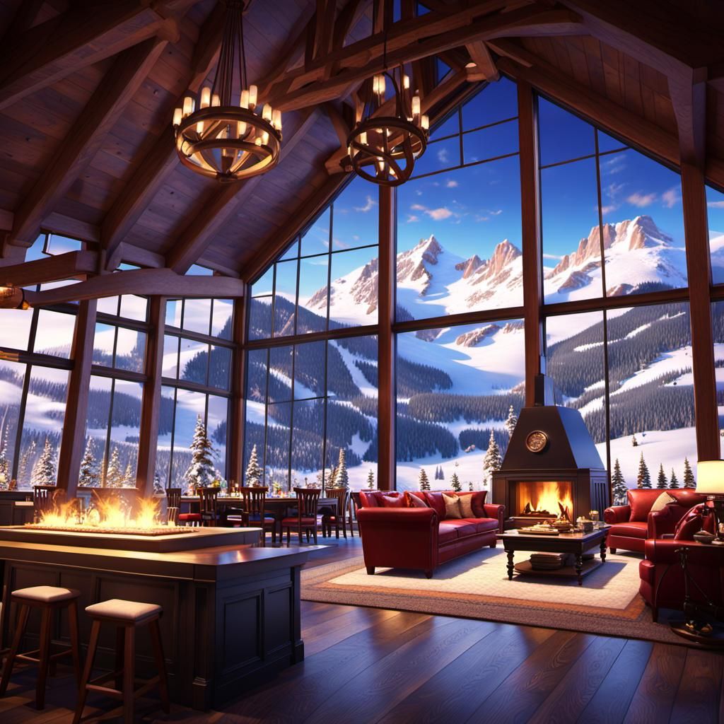 Luxury Ski Resort: Elite Winter Getaway in 3D