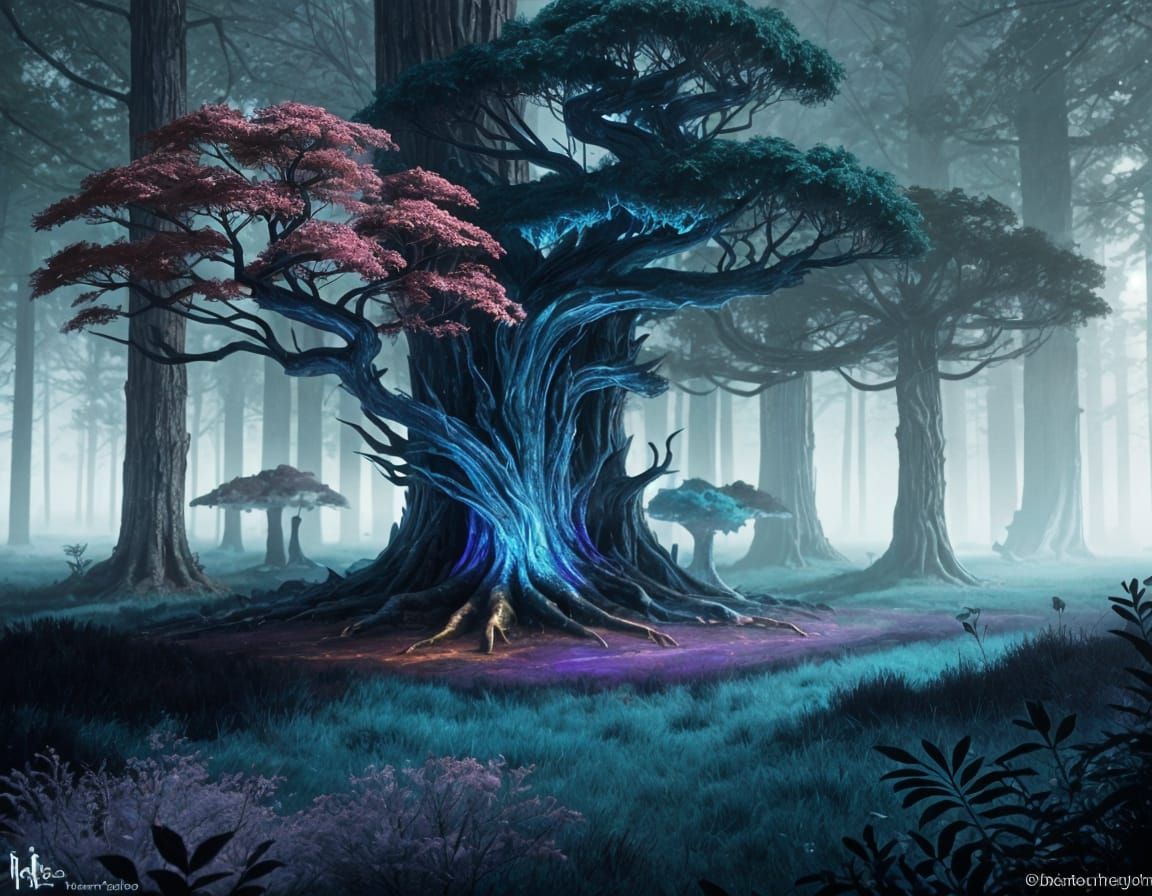 Fantastical Night Scene in Detailed Matte Painting