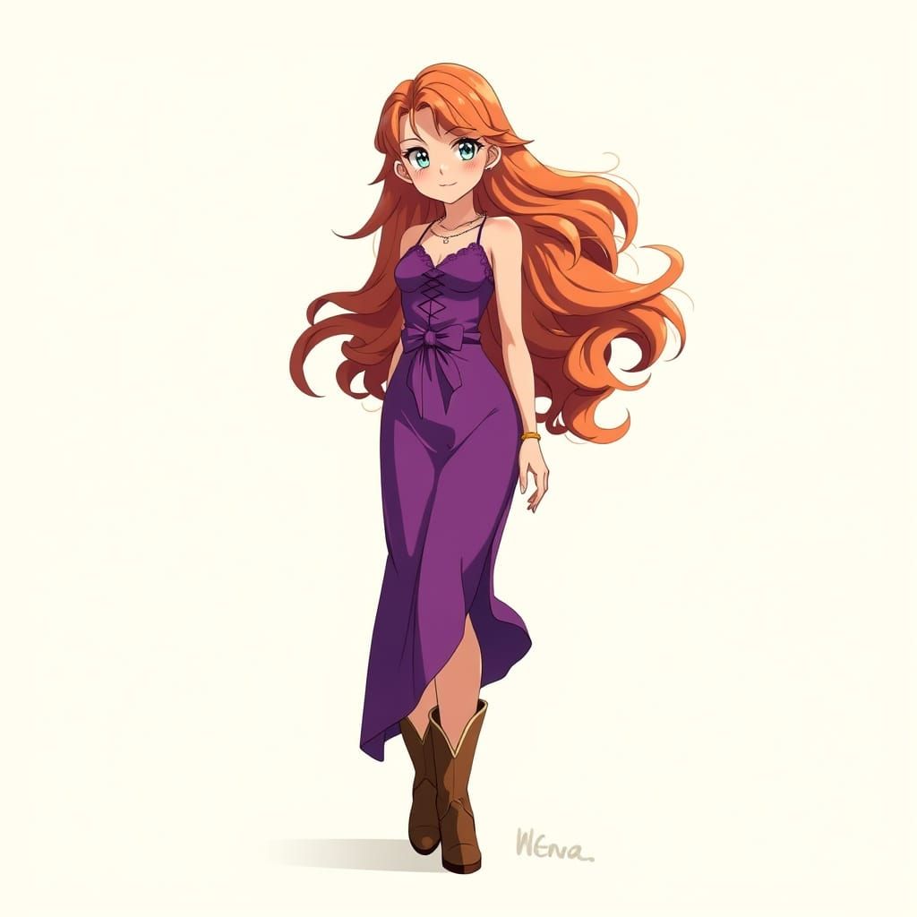 Anime Girl in Modern Western Attire