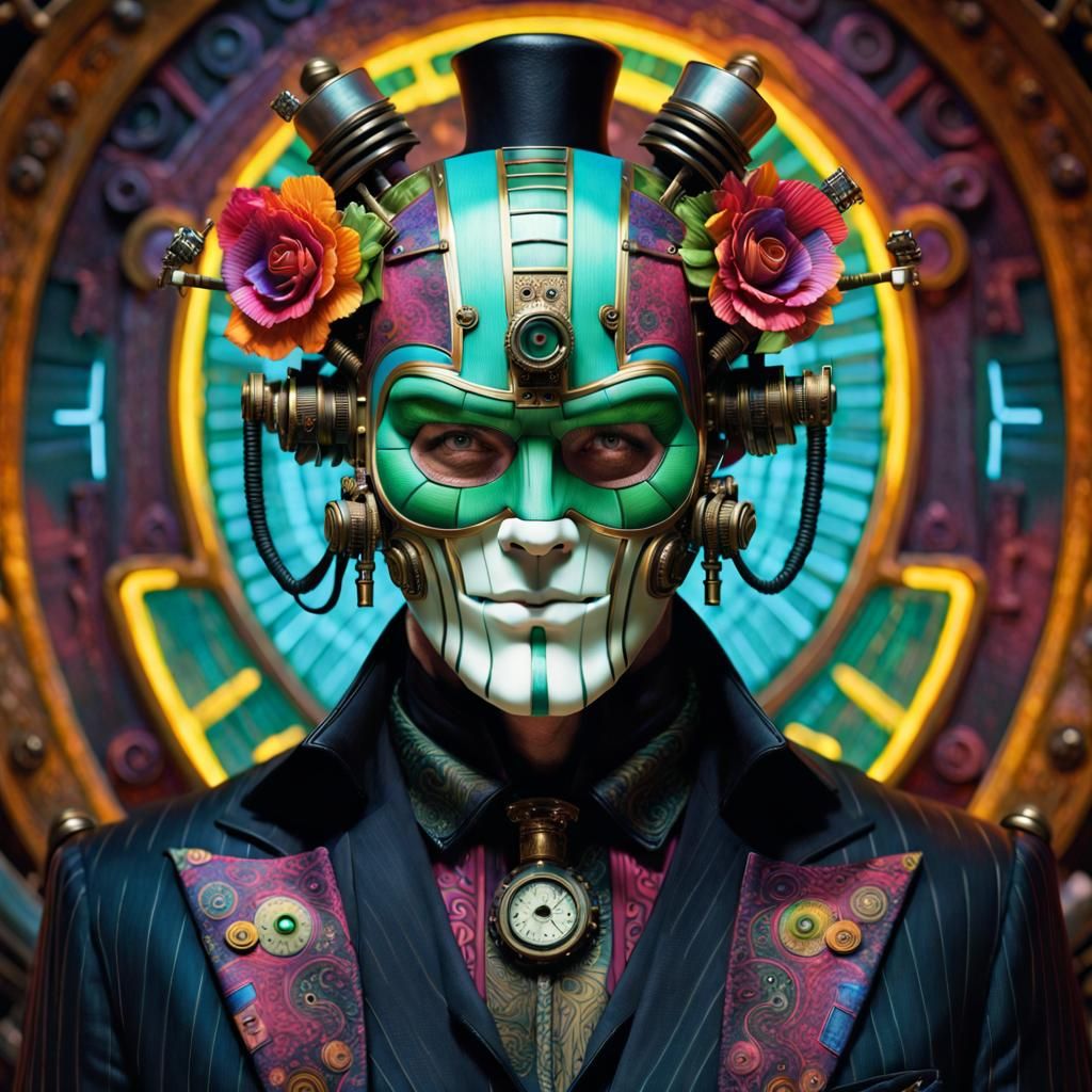The Mask in Cyberpunk Gothic Steampunk Style