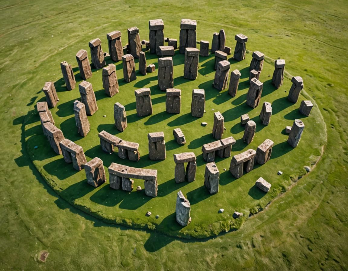 Chocolate Stonehenge with Sprinkles: Drone View