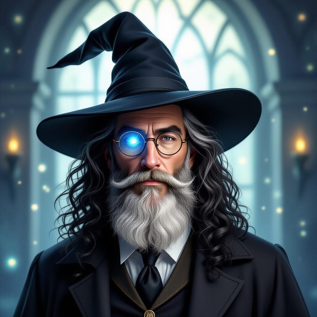 Youthful Hogwarts Professor in Magical Setting