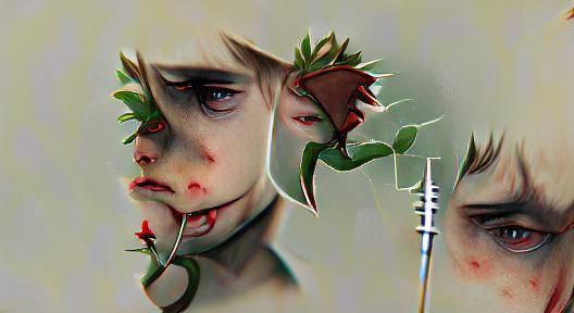 Symbolic Portrait of a Boy with a Thorn