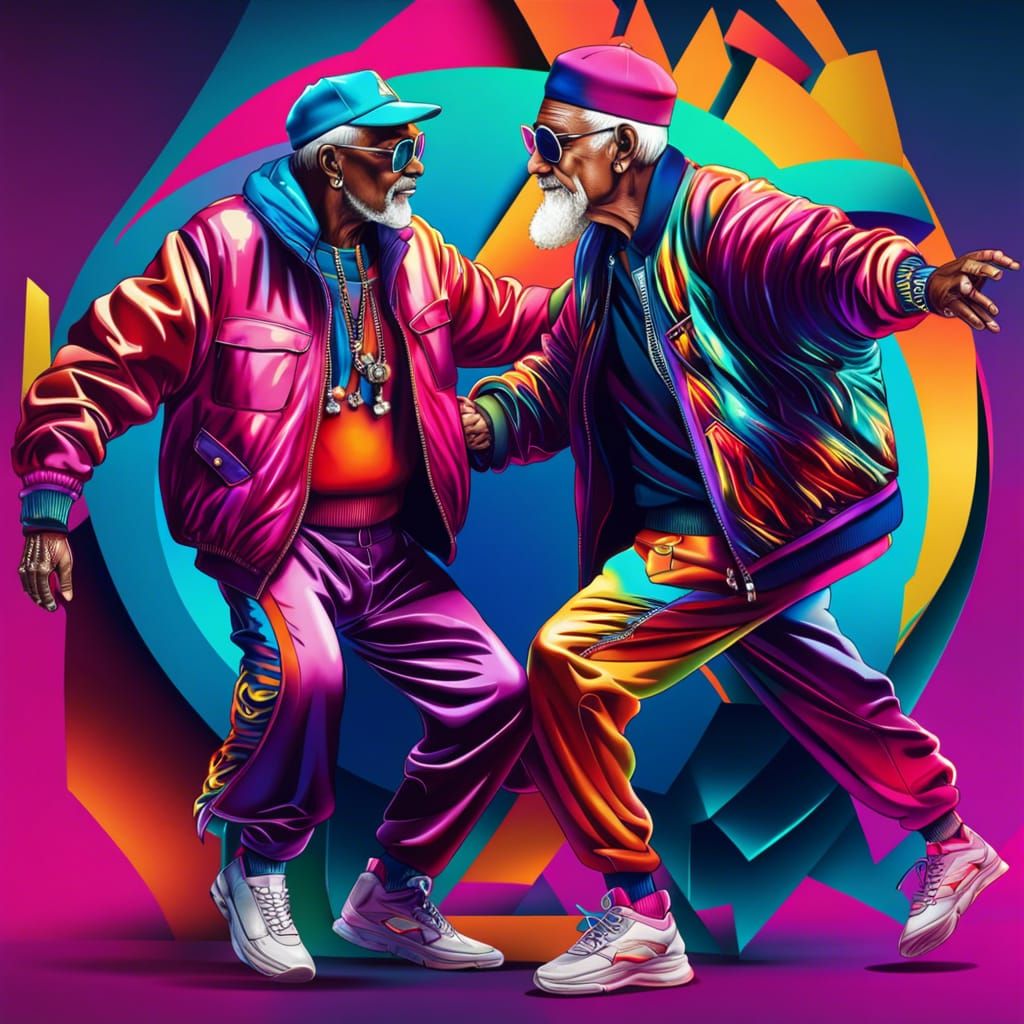 Vibrant Hip-Hop Fashion Dance Scene