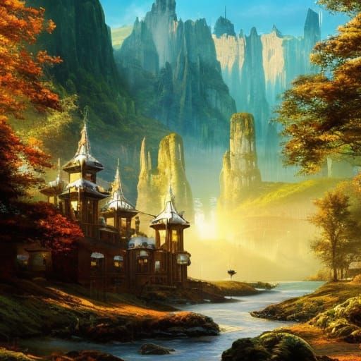 Surreal Melting Clock in Detailed Psychedelic Style