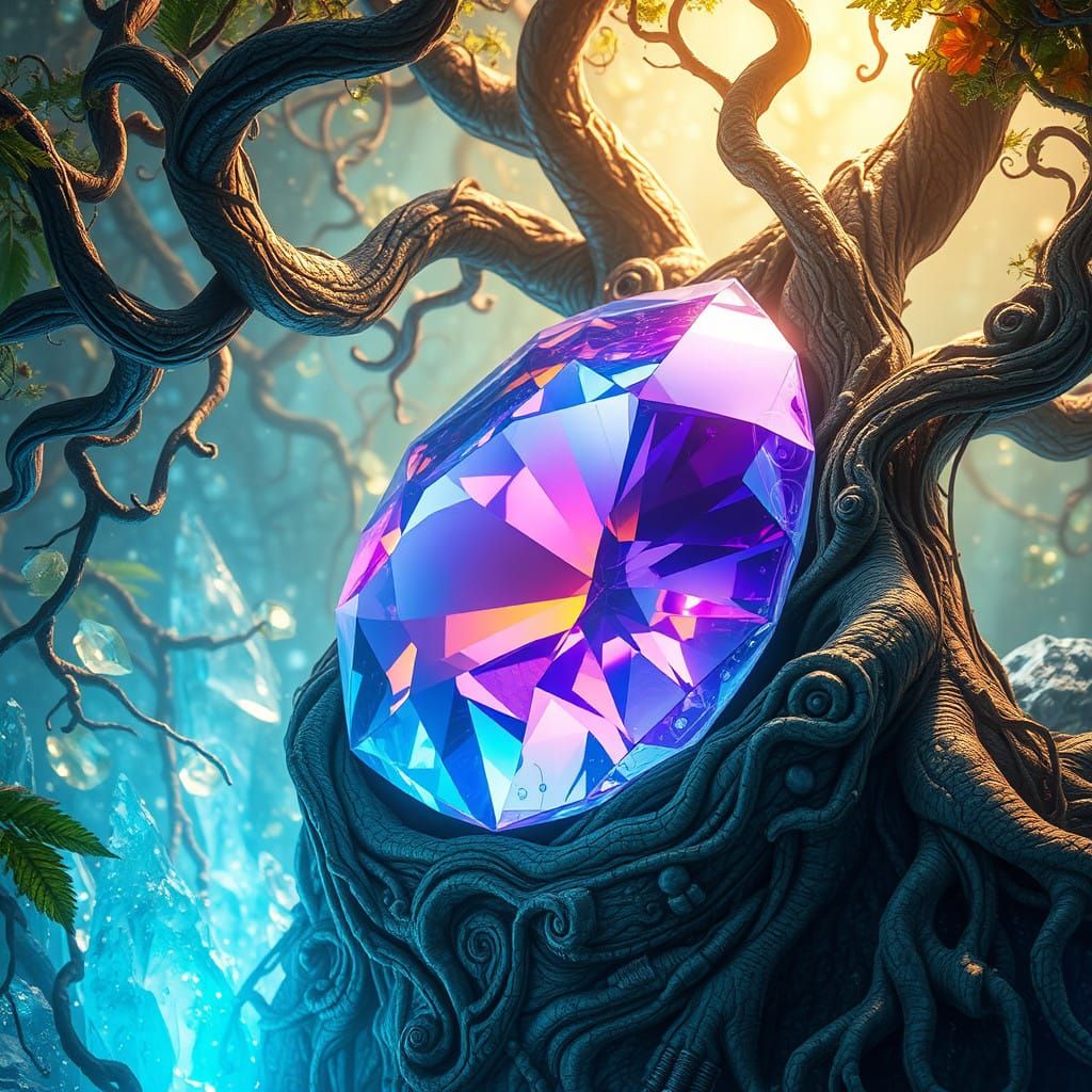 Enchanted Topaz Dreamscape in Vibrant, Ethereal Light