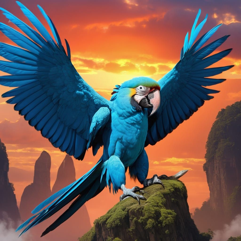 Giant Armoured Mage Macaw of the Damned