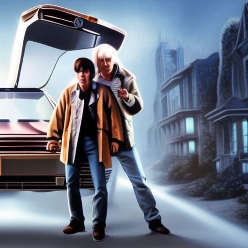 Back to the Future Inspired 3D Render