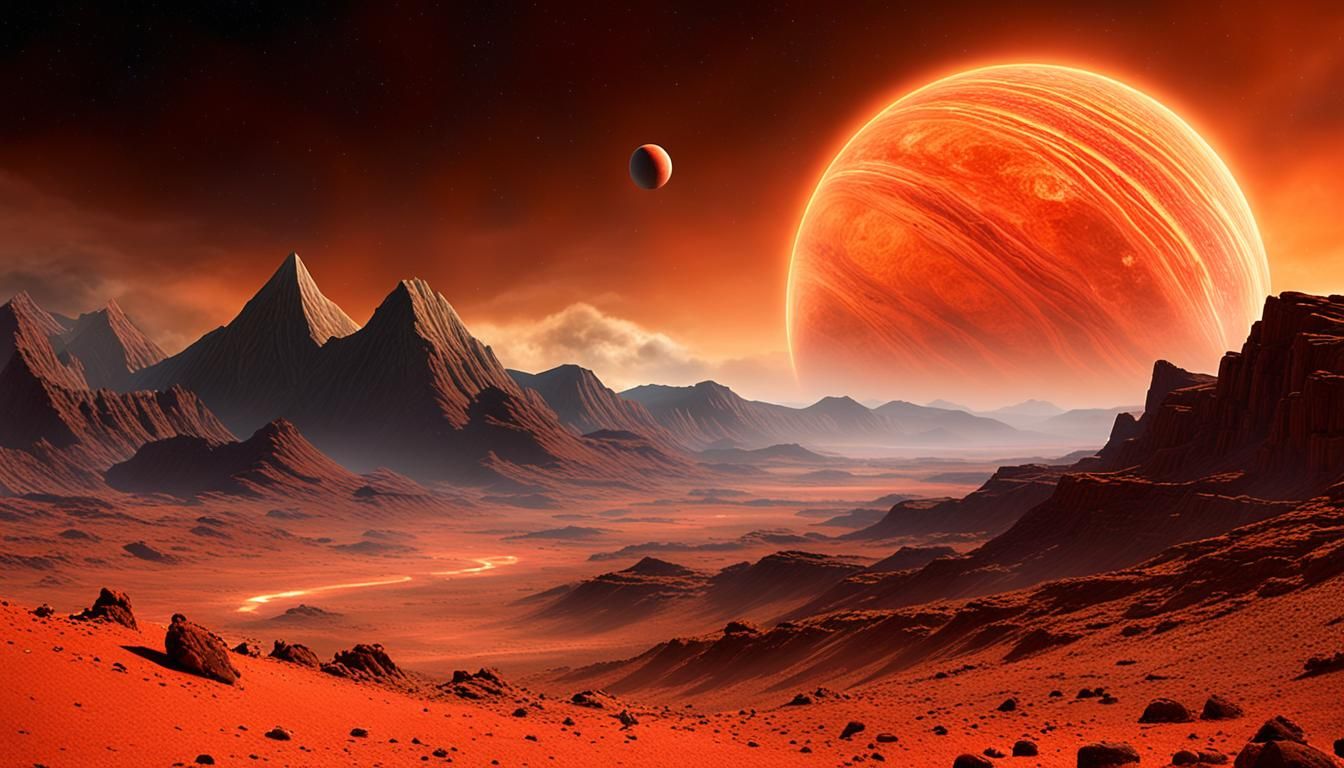 Exoplanet View of Proxima Centauri as Digital Art