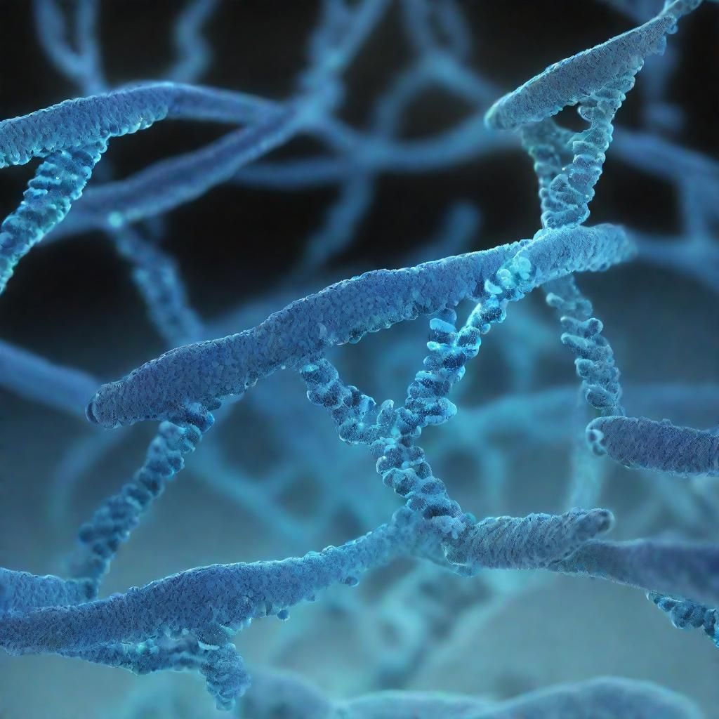 DNA Structure Under Electronic Microscope