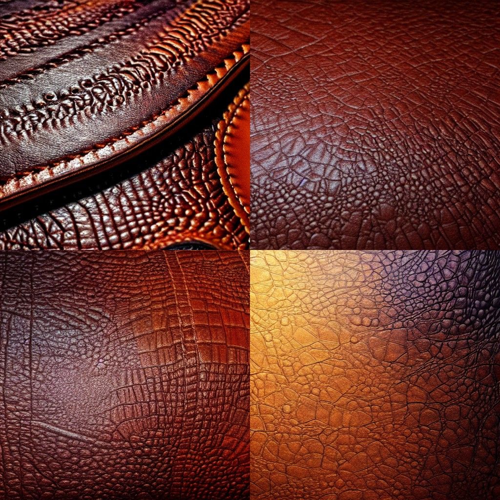 Hyperrealistic Oil Painting of Leather Texture