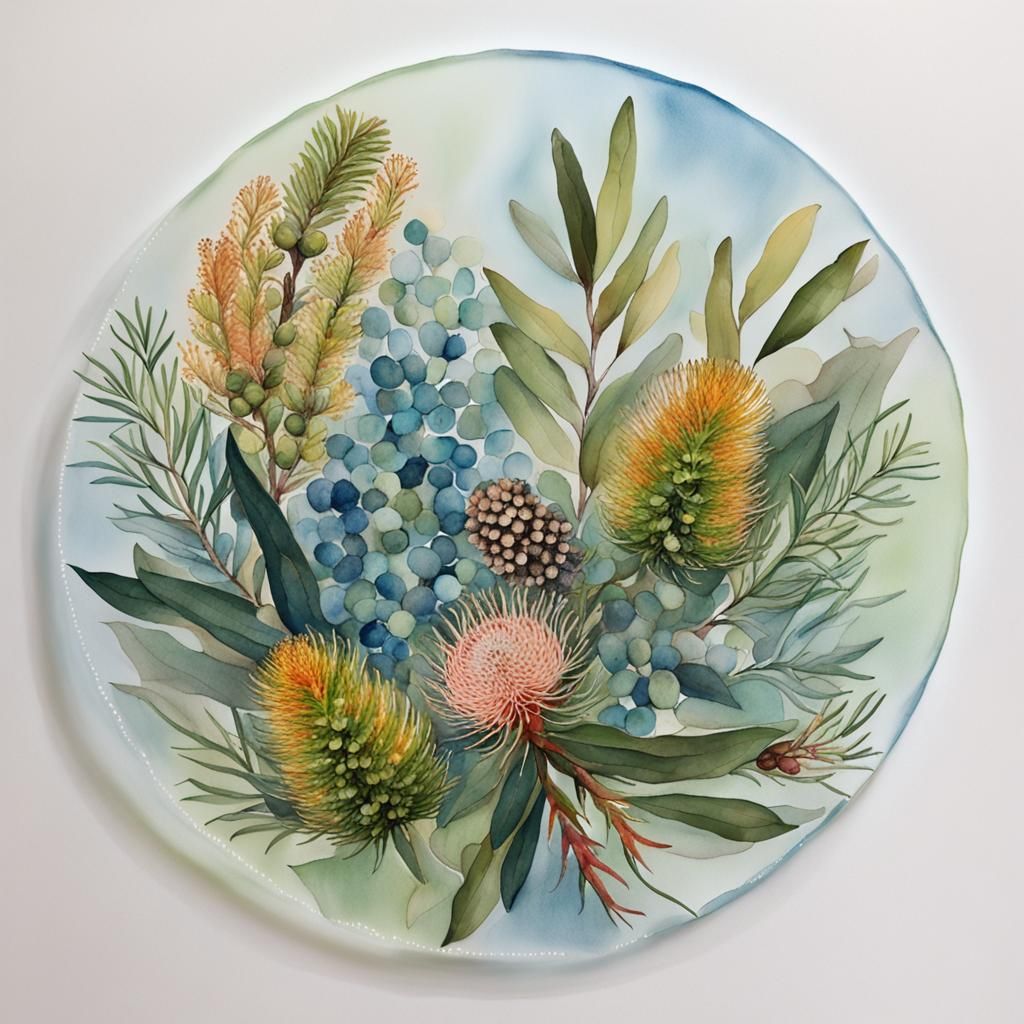 Bouquet of Australian Flowers.  Banksia, Bottlebrush, Wattle...