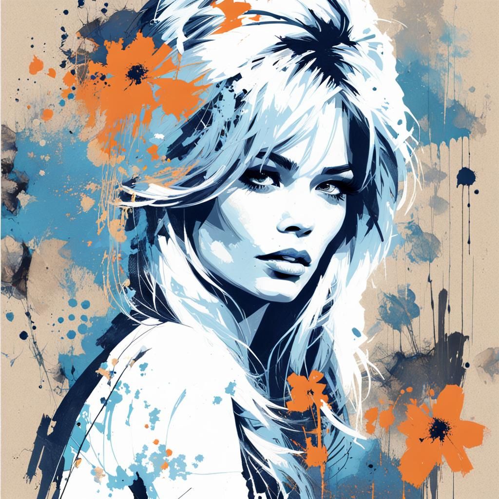Brigitte Bardot Portrait in Hyper-Detailed Scribble Art