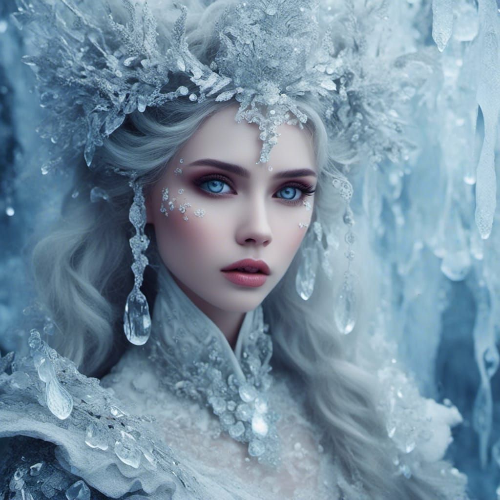 Beautiful Snake-Haired Woman in a Fantasy Portrait