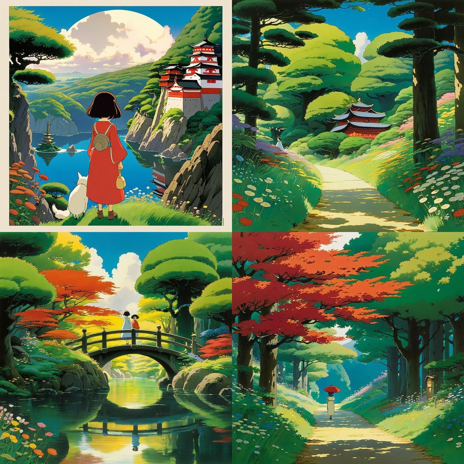 Charming Scene in Studio Ghibli Style