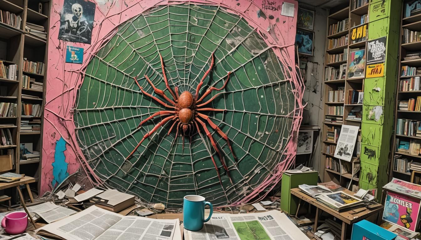 Chernobyl Moon Spiders in Polish Comic Art Style