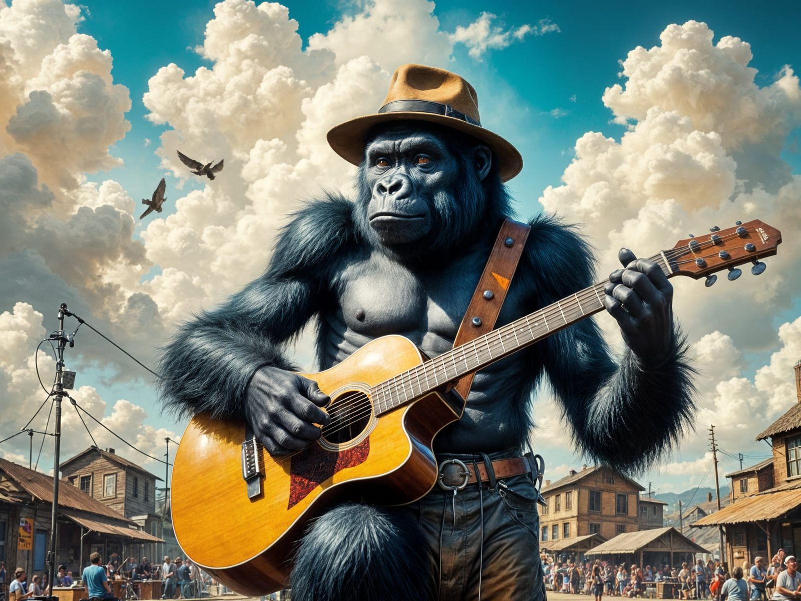 “How many vines must an ape swing from…before he’s considered an ape…oh and how many ‘nanners must an ape sit and eat, b...